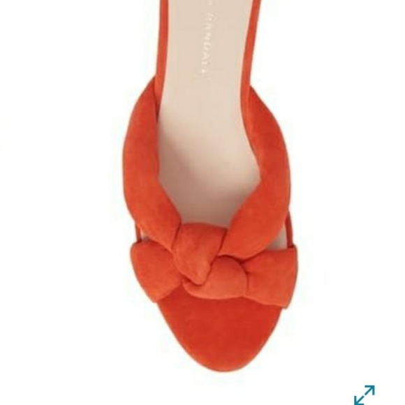 LOEFFLER RANDALL ELSIE ORANGE KNOTTED SLIDES SHOES - Picture 5 of 7